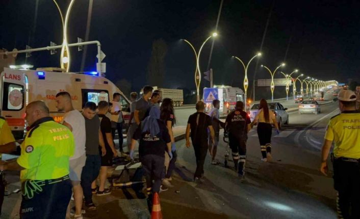 Ankara’da ters yöne giren otomobil, motosiklete böyle çarptı: 2 yaralı