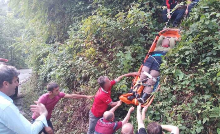 Arazide yaralanarak mahsur kalan kadın, AFAD tarafından kurtarıldı