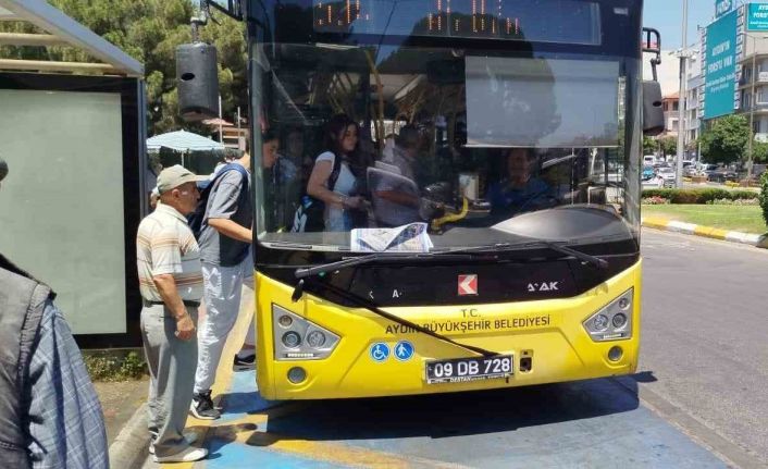 Aydın Büyükşehir Belediyesi toplu ulaşım araçlarına siyah kurdele astı