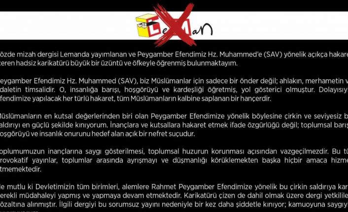 Başkan Çetinkaya’dan Leman Dergisine sert tepki