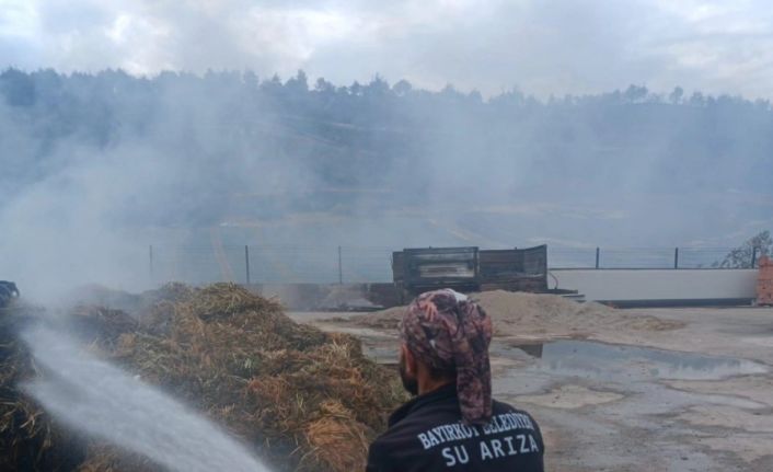 Bayırköy Belediyesi yangın bölgesinde soğutma çalışmalarına katıldı