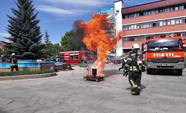 Belediyede gerçeği aratmayan tatbikat