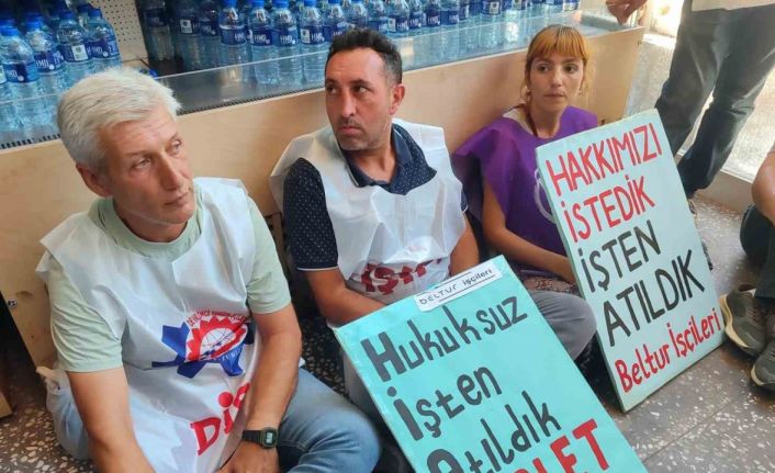 Beltur’dan atılan 3 işçi eylem yaptı