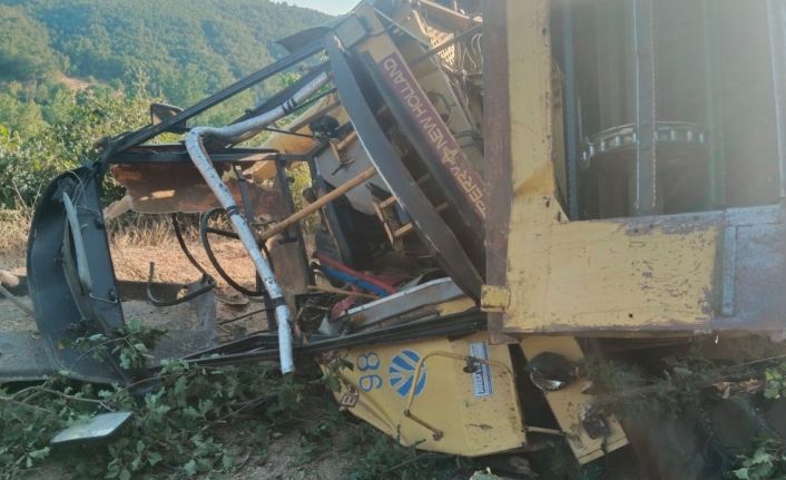 Biçerdöver kazasında 1 kişi yaralandı