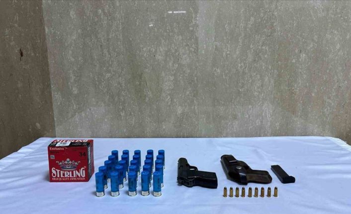 Bingöl’de tabanca ve fişek ele geçirildi