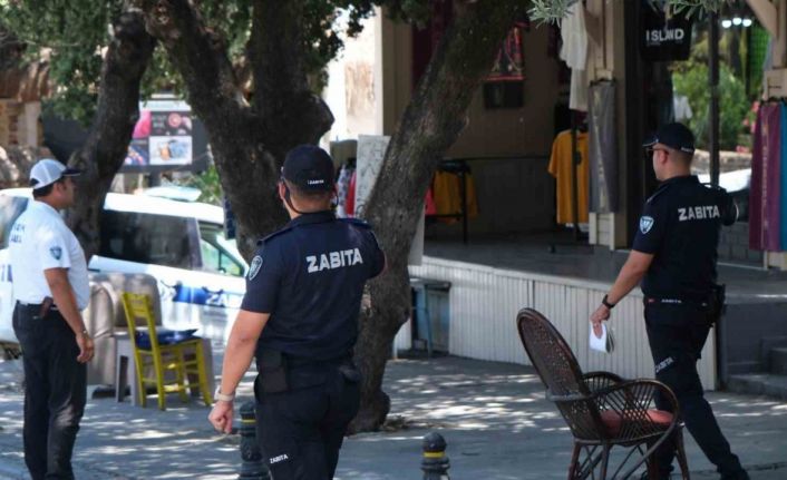 Bodrum’da zabıta ekiplerinden işgaliye denetimi