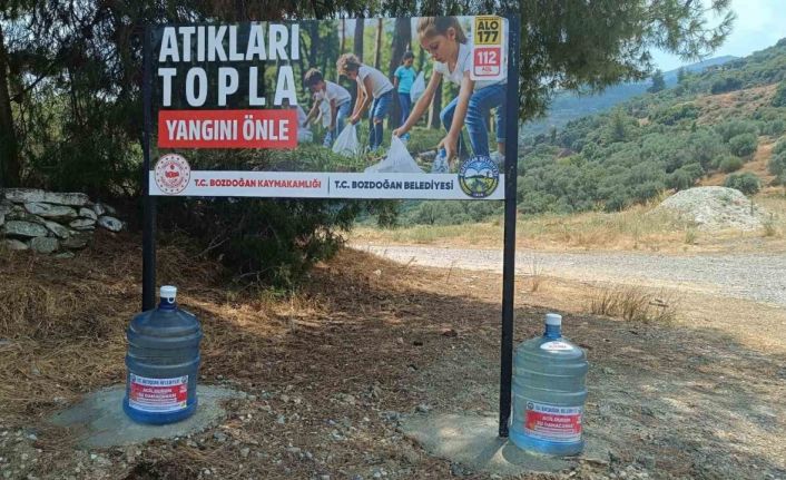 Bozdoğan Belediyesi’nden yangınlara karşı damacanalı önlem