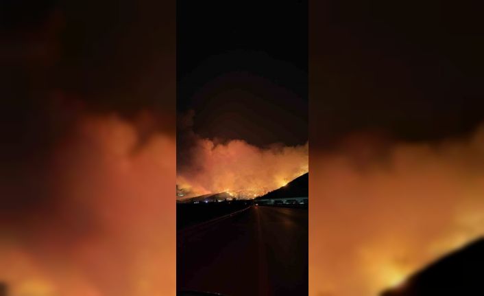 Bursa-Ankara otobanı yangın sebebiyle trafiğe kapatıldı