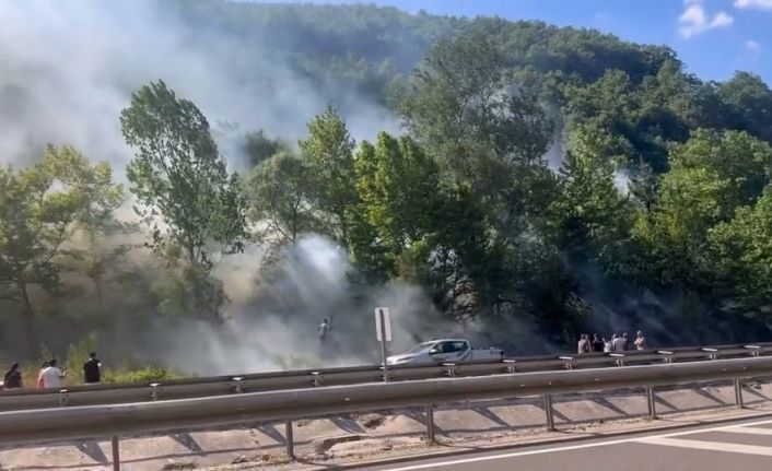 Bursa’da ormanlık alanda çıkan yangına müdahale sürüyor