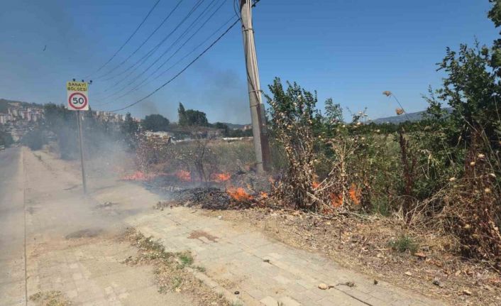 Bursa’da otluk alanda korkutan yangın