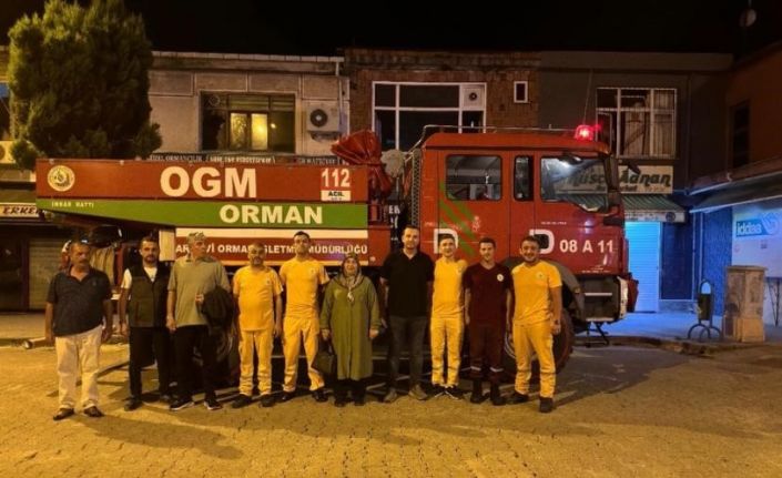 Bursa’daki orman yangını söndürme çalışmalarına Artvin’den destek