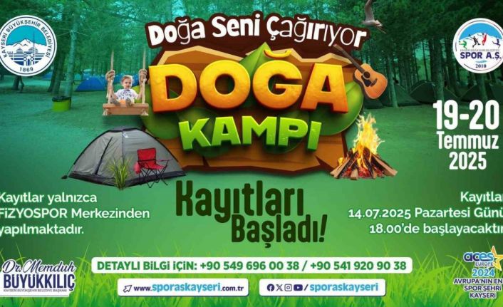 Büyükşehirin kampı ile doğa Kayserilileri çağırıyor