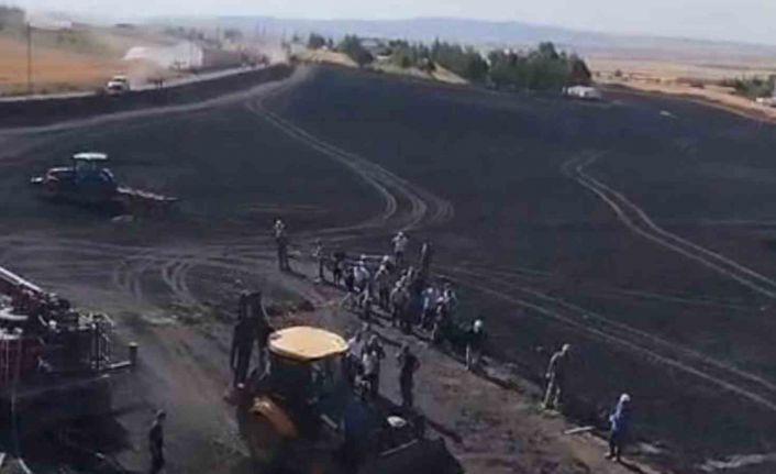 Çankırı’da tarlada çıkan yangın büyümeden söndürüldü