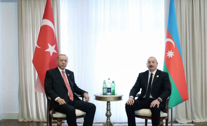 Cumhurbaşkanı Erdoğan, Azerbaycan Cumhurbaşkanı Aliyev ile görüştü