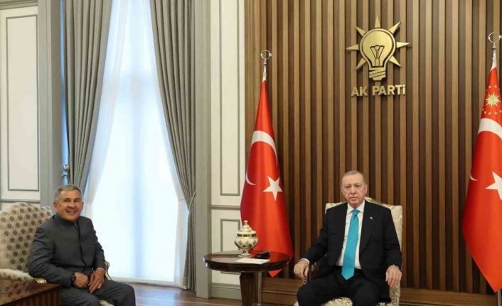Cumhurbaşkanı Erdoğan, Tataristan Cumhurbaşkanı Minnihanov ile görüştü