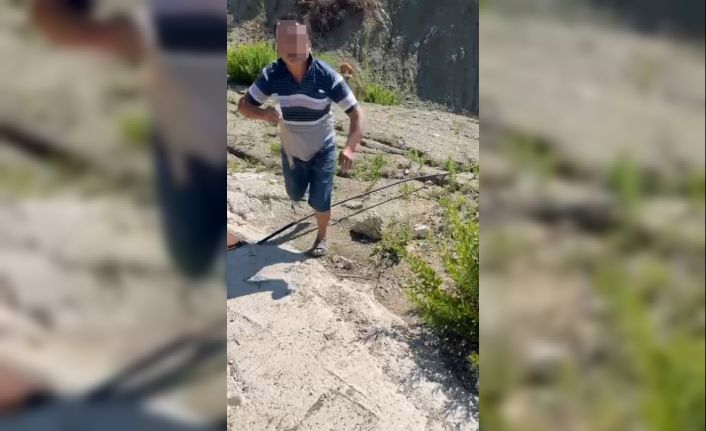 Depodan izinsiz su çekimini denetleyen personelin burnunu kırdı