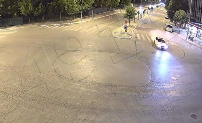 Drift yapan sürücü KGYS kameralarından kaçamadı