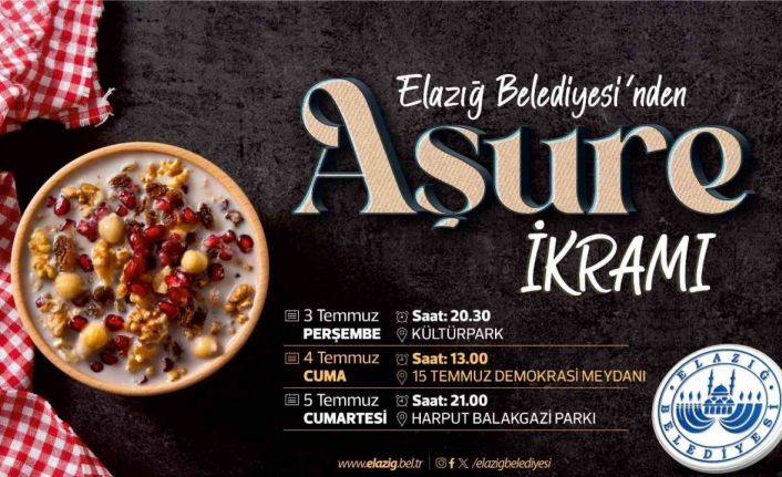 Elazığ Belediyesinden aşure ikramı