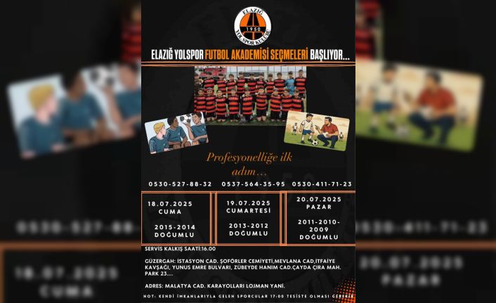 Elazığ Yolspor futbolcu seçmeleri yapacak