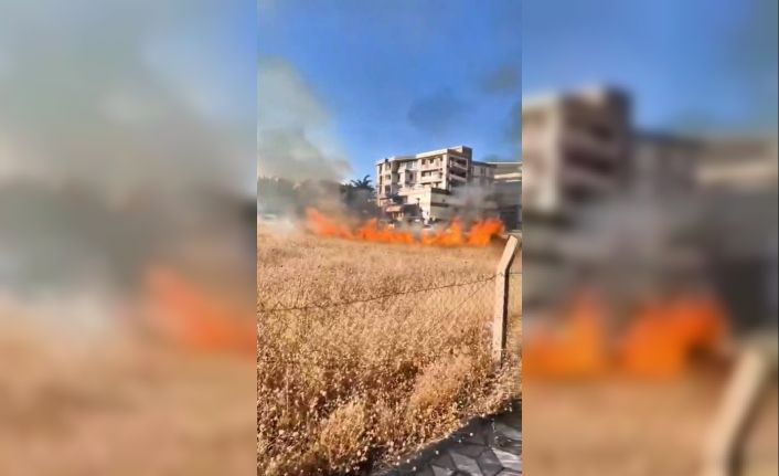 Elazığ’da otluk alanda çıkan yangın büyümeden söndürüldü