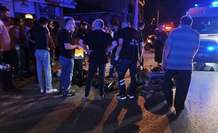 Elektrikli bisiklet ile motosiklet çarpıştı: 1 ağır yaralı