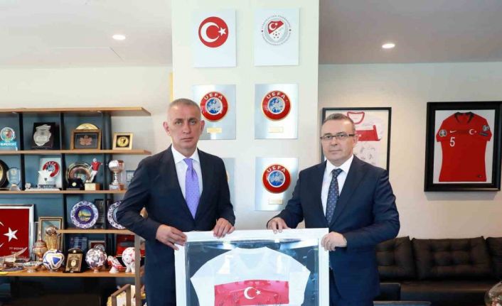 Emrullah Gölcük’ten TFF Başkanı Hacıosmanoğlu’na ziyaret