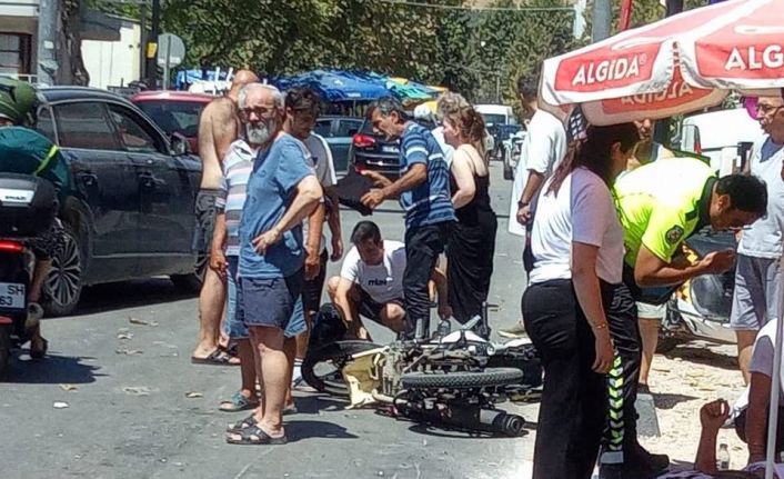 Erdek’te motosikletler çarpıştı: 2 yaralı