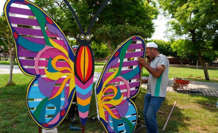 Erdemli’de atık malzemelerle park ve bahçelere estetik dokunuş