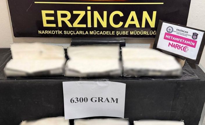 Erzincan’da 6 kilo 300 gram metamfetamin ele geçirildi