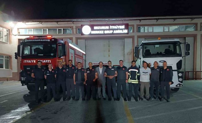 Erzurum’dan Hatay’a itfaiye desteği