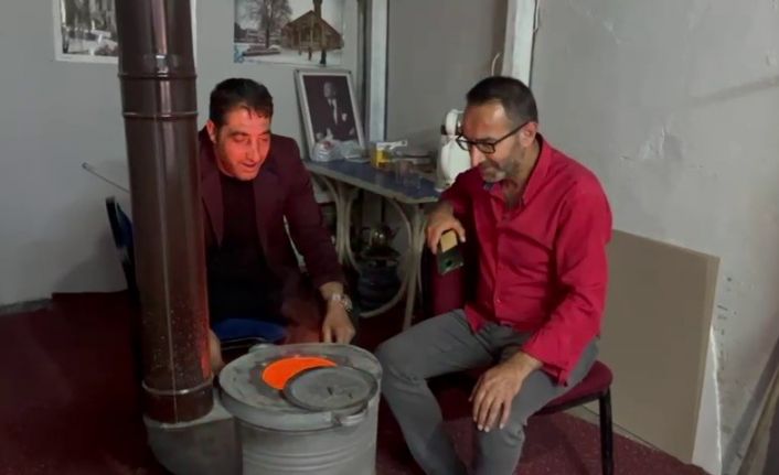 Erzurumlular temmuz ayında soba yaktı