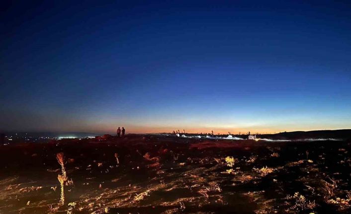 Eskişehir’de çıkan yangın ormana sıçramadan söndürüldü