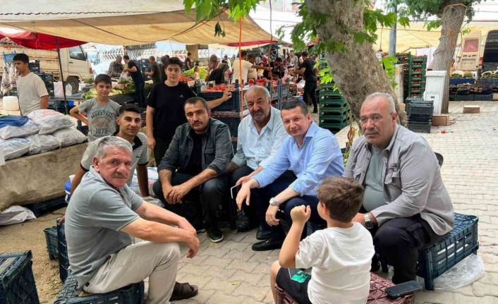 Esnaf Başkan Olgun, pazarcı esnafıyla bir araya geldi