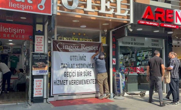 Esnaf Odası başkanının oteli mühürlendi