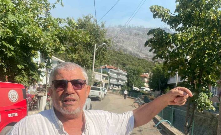 Evine kadar ulaşan yangını gözyaşlarıyla anlattı