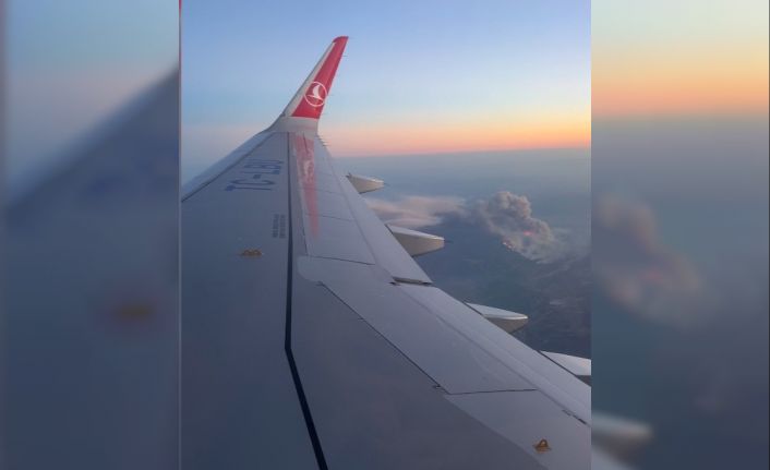 Felaketin boyutu yolcu uçağından böyle görüntülendi