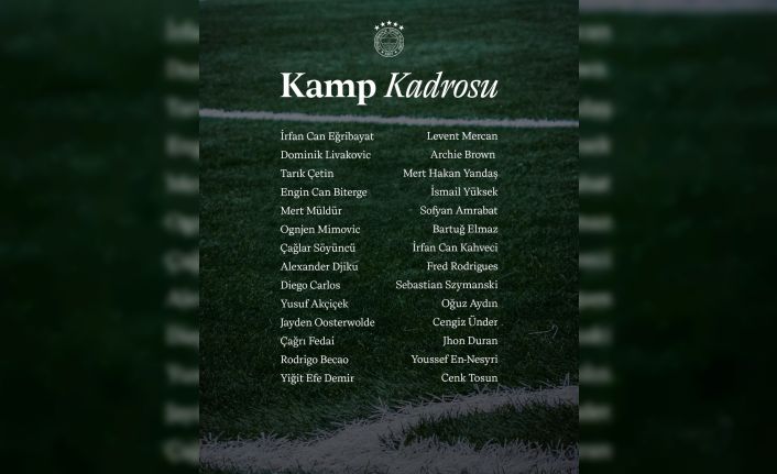 Fenerbahçe’nin Portekiz kampı kadrosu belli oldu