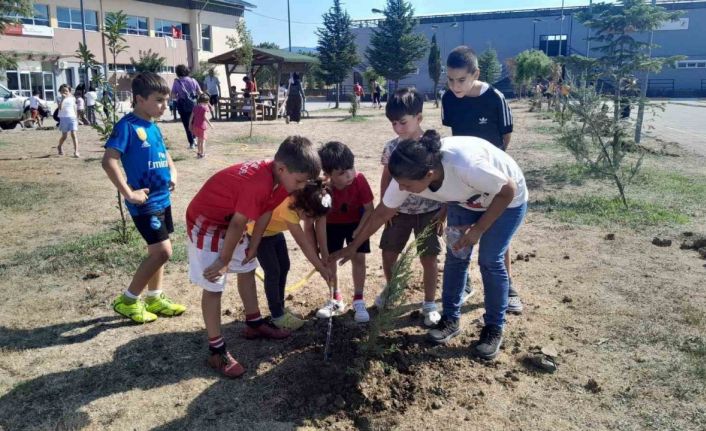 Fidanlar toprakla buluştu can suyu verildi
