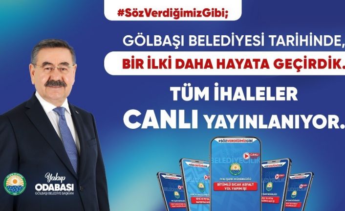 Gölbaşı Belediyesi’nde bir ilk: İhaleler artık canlı yayında