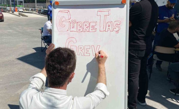 Gübretaş işçileri greve başladı