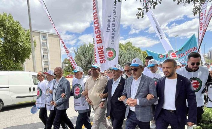 HAK-İŞ’ten yürüyüş ve basın açıklaması