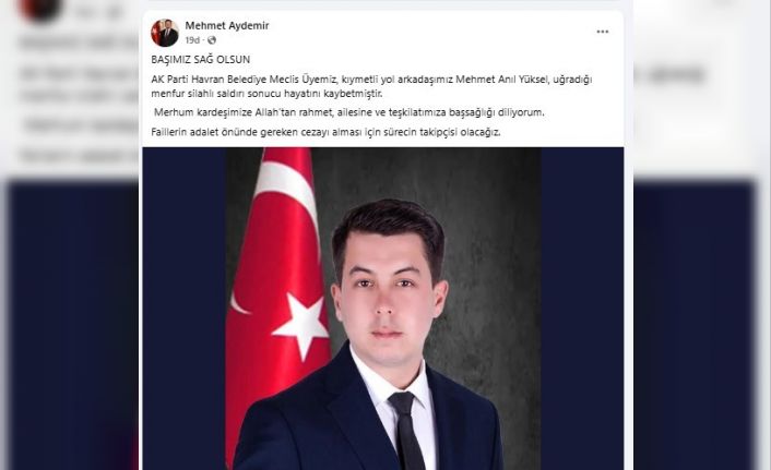 Havran’da belediye meclis üyesi silahlı saldırıda hayatını kaybetti