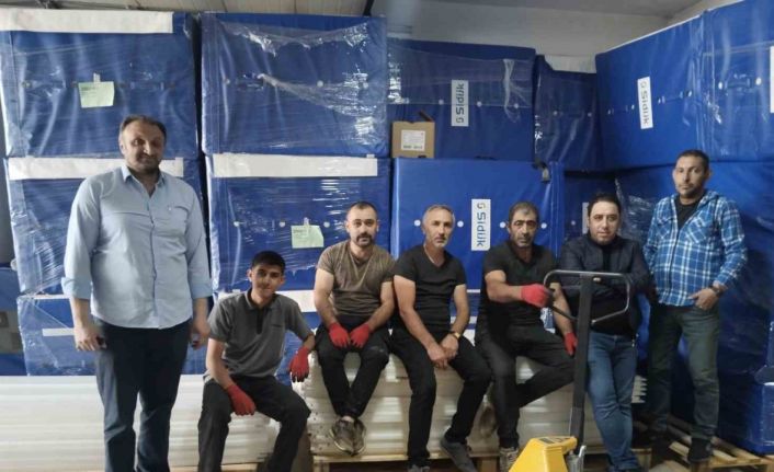 Hollanda’dan alınan minderler Erzurum’a ulaştı