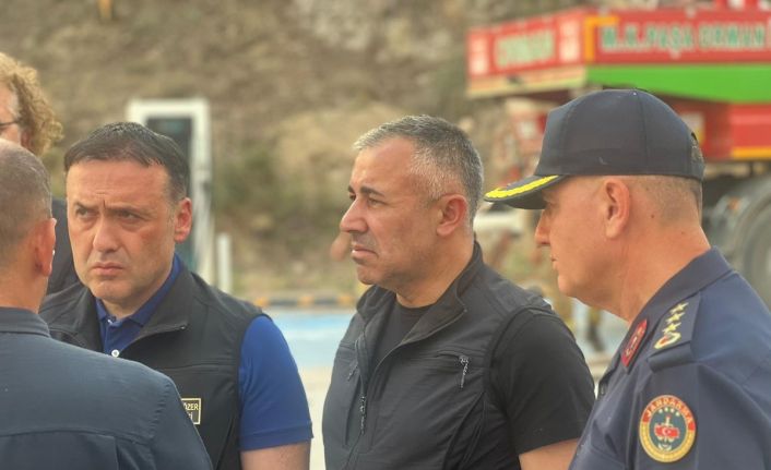 İl Başkanı Yıldırım yangın bölgesinden ayrılmadı