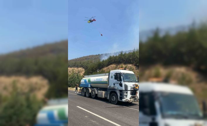 İnegöl Belediyesi, yangın bölgesine destek için harekete geçti