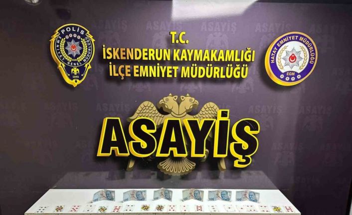 İskenderun’da kumar oynarken yakalanan 4 şahsa 36 bin 988 TL para cezası