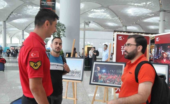 İstanbul Havalimanı’nda 15 Temmuz sergisine yoğun ilgi