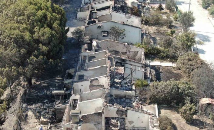 İzmir’deki yangında 85 yazlık ev küle döndü