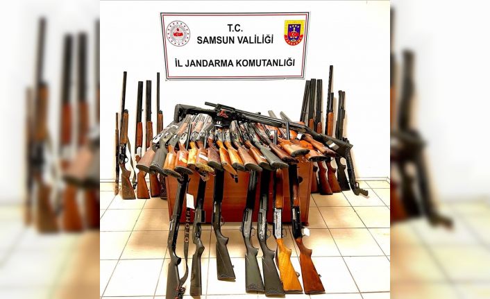 Jandarmadan silah operasyonu: 37 tüfek ele geçirildi