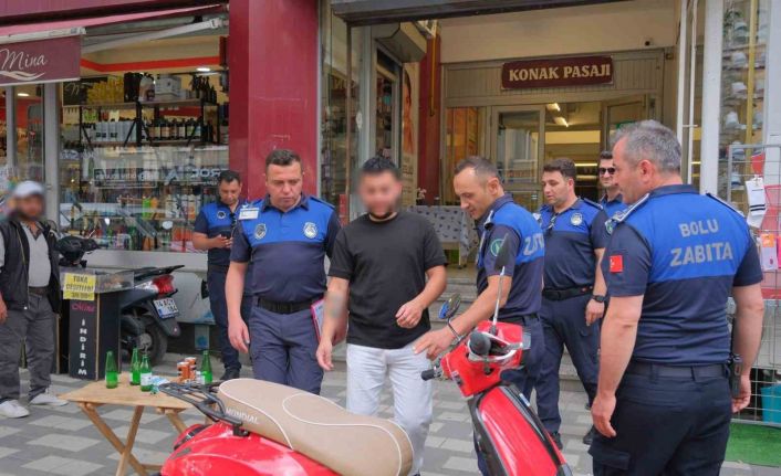 Kaldırım işgaline zabıta müdahalesi